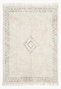 Tappeto in cotone fatto a mano con frange Fionn