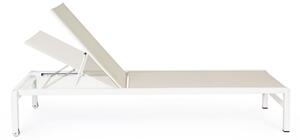 Lettino In Alluminio Impilabile Con Ruote Konnor Bianco New Bizzotto