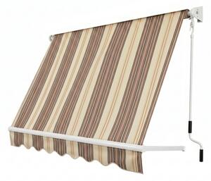 Tenda Da Sole Sangiorgio 100x250 A Caduta Senza Cassonetto Con Braccetti Rigato Beige