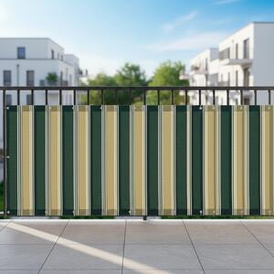 Telo Antisguardo Per Balcone Con Occhielli Rotolo 75x500 Cm Sangiorgio Verde/Bianco
