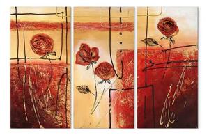 Quadro contemporaneo Composizione astratta con rose