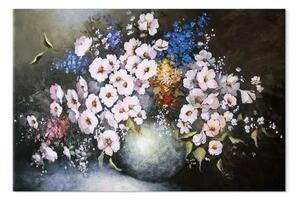 Quadro Vaso bianco - natura morta con bouquet di fiori