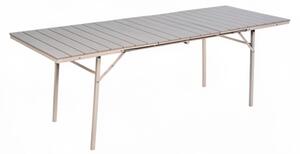 Tavolo Allungabile a Valigetta Da Esterno In Acciaio 78x166-214 Cm Saros Beige