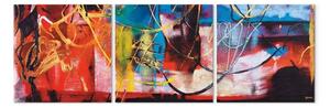 Quadro moderno Composizione (3 parti) - Astrazione colorata con fantasie varie