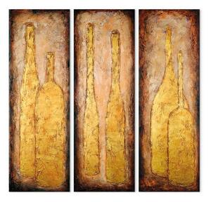Quadro contemporaneo Bottiglie d'oro