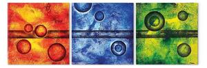 Quadro moderno Nell'arcobaleno dei colori (3 parti) - Astrazione colorata