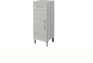 Base Bagno Rubino 1 Anta+1 Cassetto Rovere Grigio