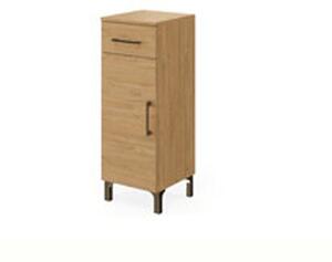 Base Da Bagno Rubino 1 Anta+1 Cassetto Rovere Naturale