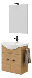 Mobile Bagno Sospeso Zaffiro 2 Ante 55 Cm Rovere Naturale