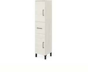 Semicolonna Bagno Rubino H.148 Cm 1 Anta+1 Cassetto Rovere Ghiaccio