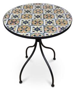 Set Bistrot Tavolo Maioliche D60xH75 Con 2 Sedie Pieghevoli Fiocco