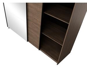 Armadio 150x207h Cm 2 Ante Scorrevoli Con Specchio Arsola Noce