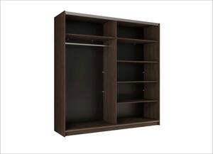 Armadio 150x207h Cm 2 Ante Scorrevoli Con Specchio Arsola Noce