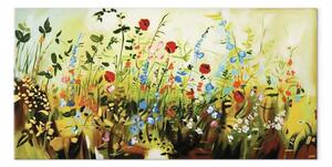 Quadro Prato affascinante - Composizione colorata di piccoli fiori