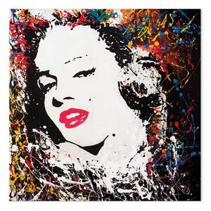 Quadro contemporaneo Icona pop-art - ritratto in bianco e nero di Marilyn Monroe