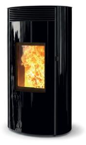 Termostufa a Pellet Autopulente MW28 Wi-Fi Ermetica Cuma Glass Caminetti Montegrappa