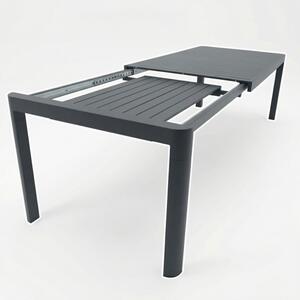 Tavolo In Alluminio Allungabile Telescopico 100x200-280 Cm Telex Antracite