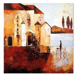 Quadro contemporaneo Viaggio in bicicletta