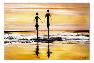 Quadro su tela Passeggiata sulla spiaggia