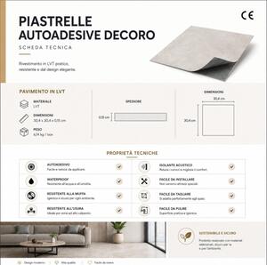 Piastrelle in LTV PVC autoadesive da pavimento parete Set 22 pz 2 mt2 30x30 effetto maiolica Capri