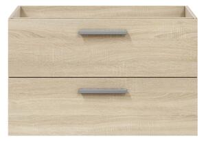 Mobile Da Bagno Sospeso 80 Cm 2 Cassetti Con Lavabo Nexa Rovere Canadian