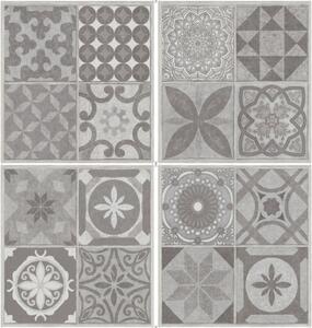 Piastrelle in LTV PVC autoadesive da pavimento parete Set 22 pz 2 mt2 30x30 effetto maiolica Vintage