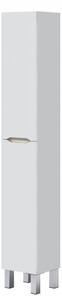 Colonna Da Bagno 2 Ante 30x25x182 Cm Con Piedini Lea Bianco Lucido