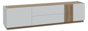 Mobile TV Da Terra 200 Cm 2 Ante 2 Cassetti Rovere Valencia E Secret Grey Lewis