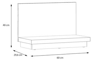 Base Per Mensola Lewis 60x30x40 Cm Effetto Legno Rovere Valencia Secret Grey
