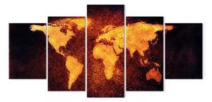 Quadro Mappamondo - lava caldo