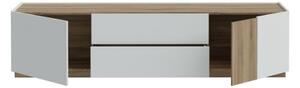 Mobile TV Da Terra 200 Cm 2 Ante 2 Cassetti Rovere Valencia E Secret Grey Lewis
