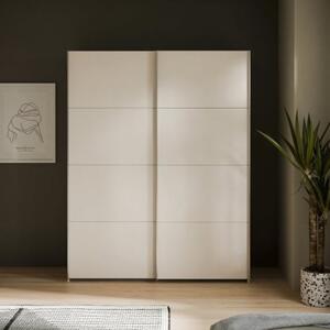 Armadio Guardaroba 2 Ante Scorrevoli Con Barra Appendiabiti Sofi Beige