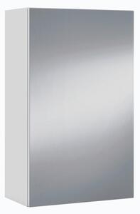 Specchiera Da Bagno 40 Cm 1 Anta Con Ripiani Modulare Bianco Lucido