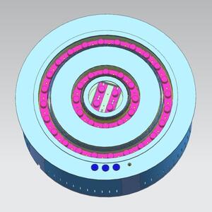 Camino elettrico a Vapore Acqueo 3D bruciatore inserto tondo da incasso d. 55 ROUND3D550