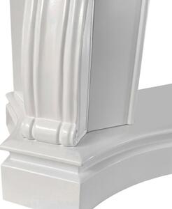Cornice per camino rivestimento in legno L123xP39xH100 Parigi Bianco