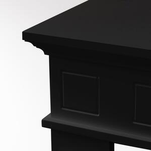 Cornice per camino rivestimento in legno L89,5xH90,5xP28 Jefferson Nero
