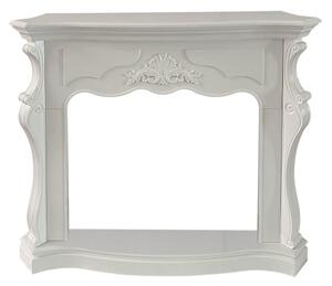 Cornice per camino rivestimento in legno L123xP39xH100 Parigi Bianco