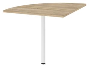 Kit Angolo Per Scrivania Prima 80x80x74h Cm Bianco/Quercia