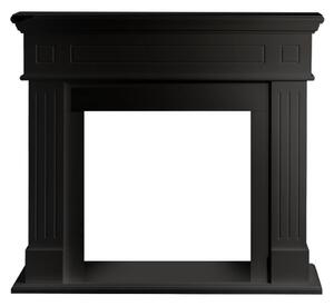 Cornice per camino rivestimento in legno L110xP36xH100 Cambridge Nero