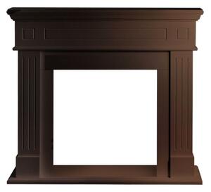 Cornice per camino rivestimento in legno L110xP36xH100 Cambridge Noce