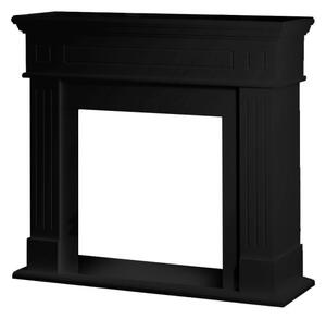 Cornice per camino rivestimento in legno L110xP36xH100 Cambridge Nero