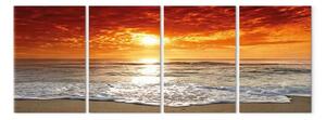 Quadro su tela Tramonto estivo in riva al mare