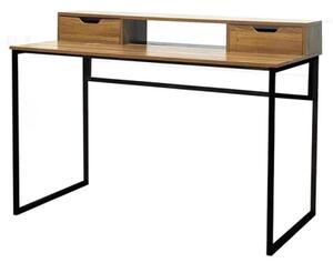 Scrivania Industrial Metal Quercia 120x60x95 Cm 2 Cassetti