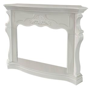 Cornice per camino rivestimento in legno L123xP39xH100 Parigi Bianco