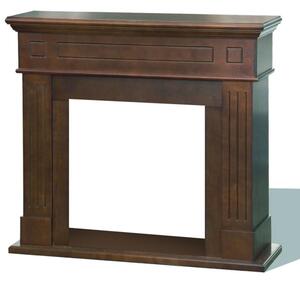 Cornice per camino rivestimento in legno L110xP36xH100 Cambridge Noce
