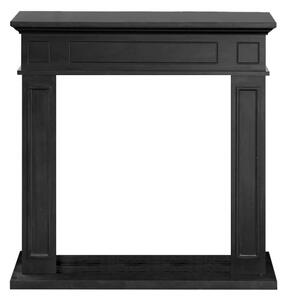 Cornice per camino rivestimento in legno L89,5xH90,5xP28 Jefferson Nero