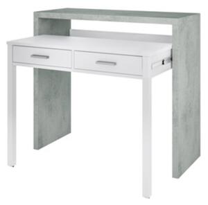 Scrivania Consolle Estraibile Salvaspazio 98x36x87 Cm Bianco Cemento