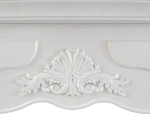 Cornice per camino rivestimento in legno L123xP39xH100 Parigi Bianco
