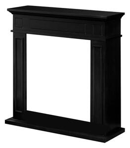 Cornice per camino rivestimento in legno L89,5xH90,5xP28 Jefferson Nero