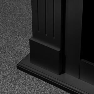 Cornice per camino rivestimento in legno L110xP36xH100 Cambridge Nero